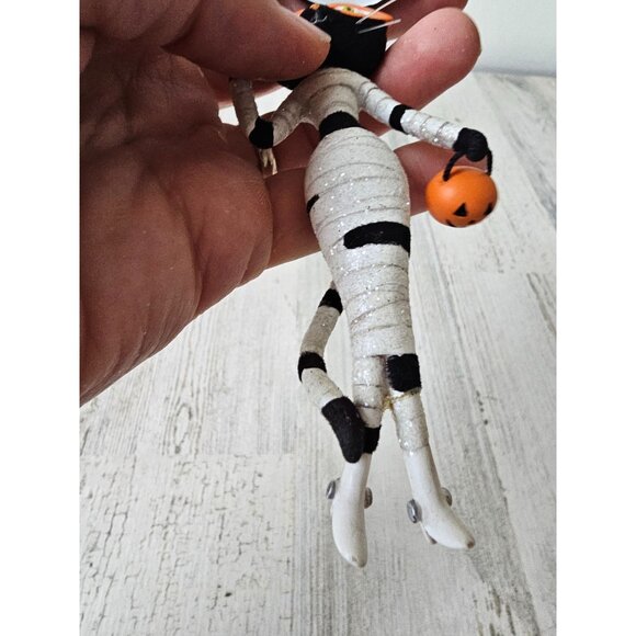 hallmark sassy Cat mummy ornament all wrapped up no place RARE felt unique Hallo - Picture 8 of 9